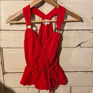 Cute red summer top